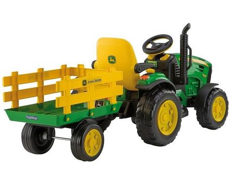 Peg-Pérego John Deere Ground Force traktor s vlečkou 12V zelená lithium 12,8V 8,6Ah 330W, obrázek 3