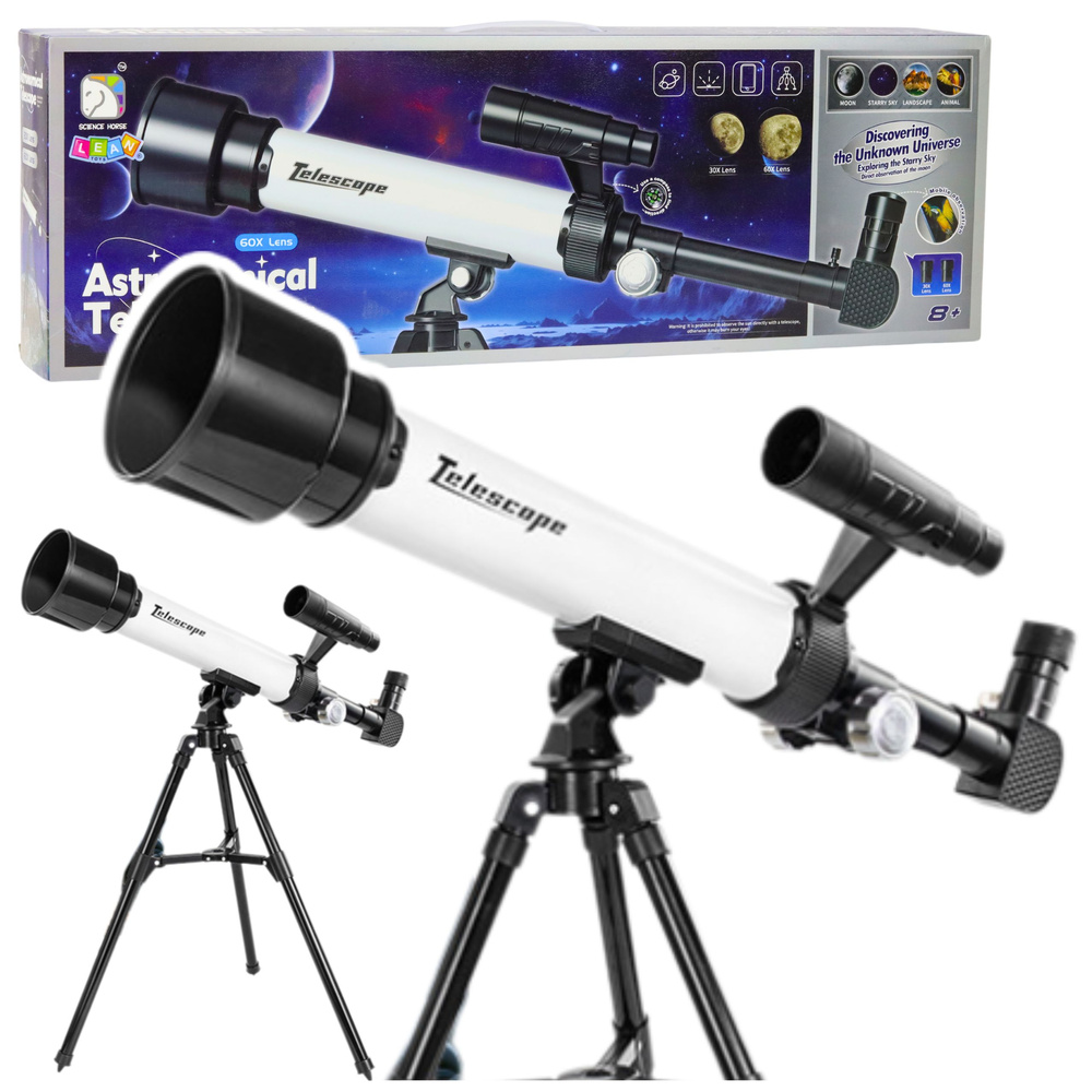 Dětský astronomický dalekohled se stativem a držákem na telefon – 30x / 60x zvětšení, obrázek 3