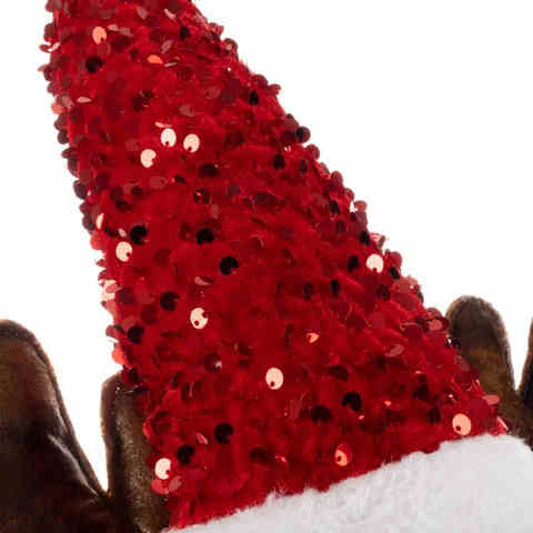 Teleskopický sob vánoční dekorace, výška 62–95 cm, červenozelený, obrázek 3