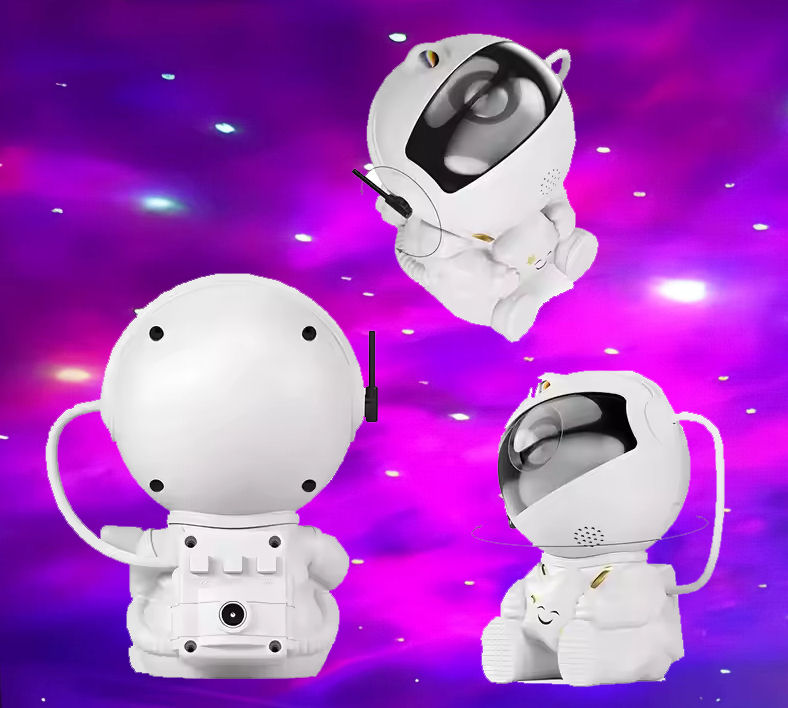Sedící Kosmonaut- otočný světelný projektor noční oblohy a polární záře.., obrázek 2
